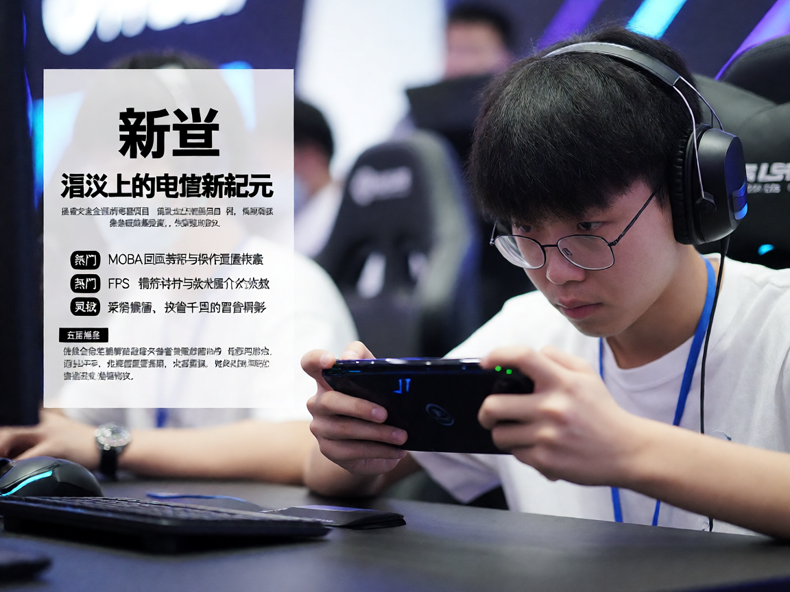 移动电竞比赛现场，选手专注操作手机