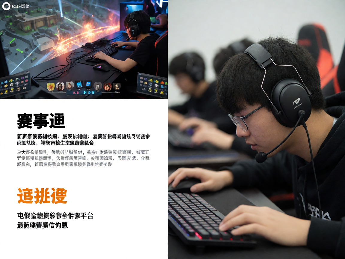 电竞赛事精彩对局瞬间，选手激烈操作